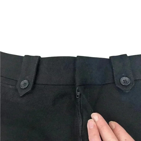 Banana Republic Martin Fit Black Pants Mid Rise Straight Size 2 - Picture 3 of 10